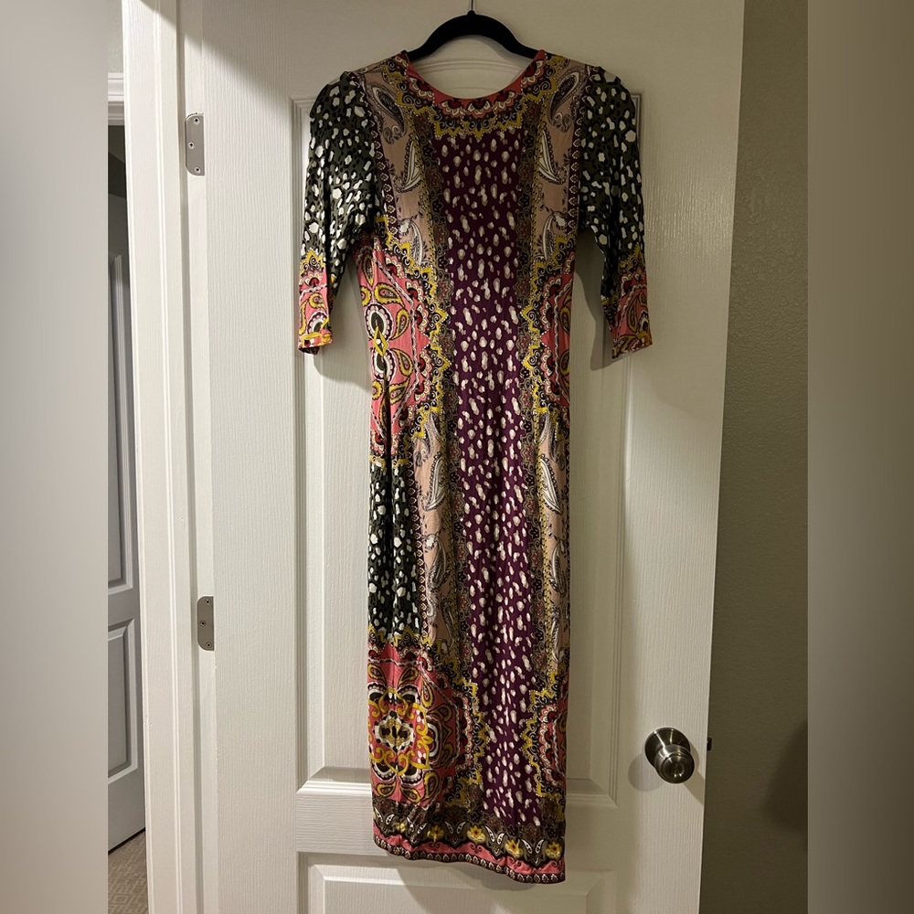 Alice + Olivia NWT Dress back zipper size 2 leopard paisley